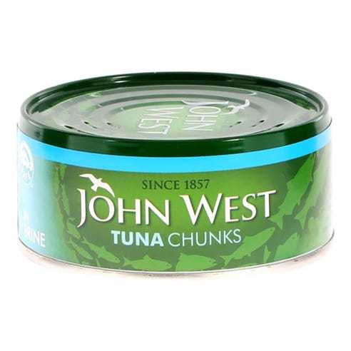 John West Tuna Chunks in Brine 145g - Available at Alosra Online Supermarket