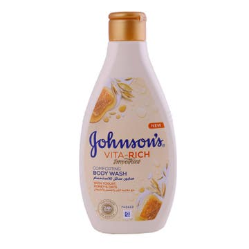 Johnson's Vita-Rich Yogurt Honey & Oats Body Wash 250ml - Available at Alosra Online Supermarket