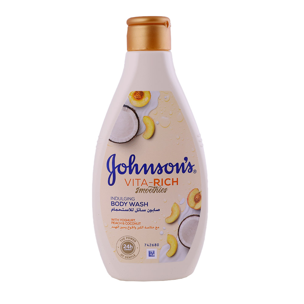 Johnson's Vita-Rich Yogurt Peach & Coconut Body Wash 250ml - Available at Alosra Online Supermarket