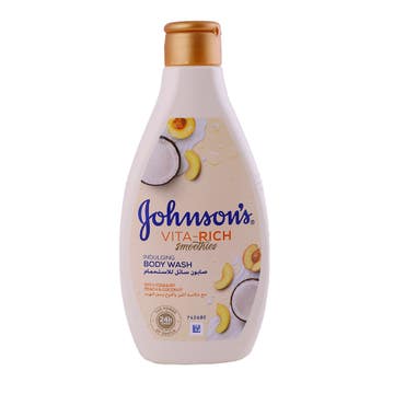 Johnson's Vita-Rich Yogurt Peach & Coconut Body Wash 250ml - Available at Alosra Online Supermarket