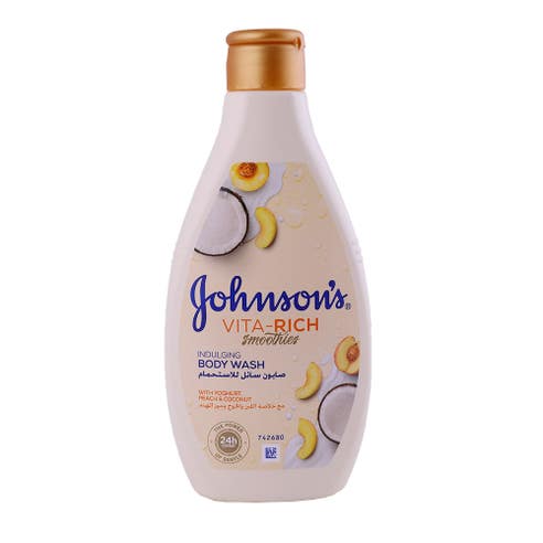 Johnson's Vita-Rich Yogurt Peach & Coconut Body Wash 250ml - Available at Alosra Online Supermarket