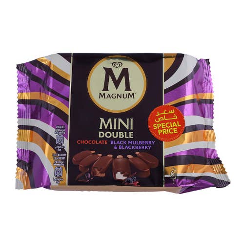 Magnum Mini Double Chocolate Black Mulberry & Blackberry Ice Cream 6x60ml [Special Offer] 
