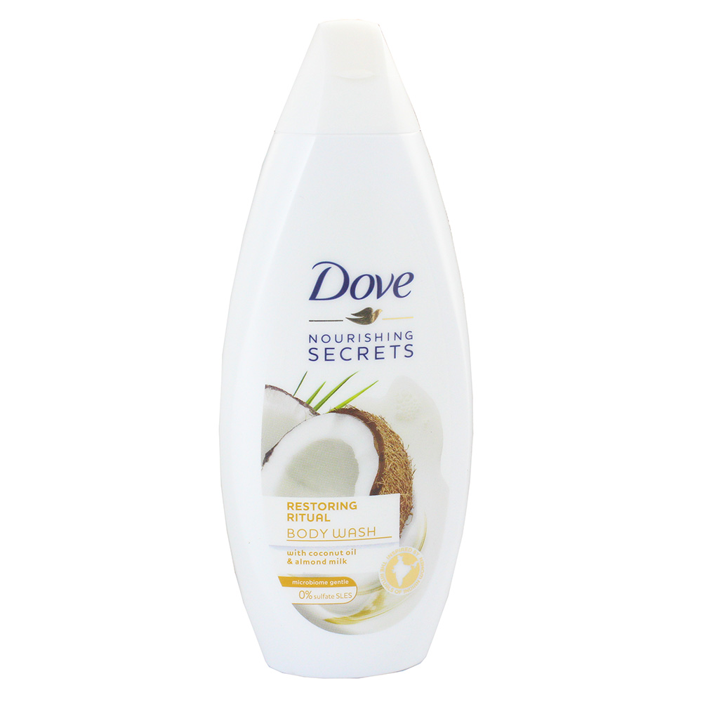 Dove Restoring Ritual Coconut Oil & Almond Milk Body Wash 250ml - Available at Alosra Online Supermarket