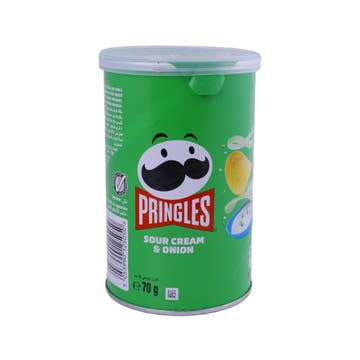 Pringles Sour Cream & Onion Potato Chips 70g - Available at Alosra Online Supermarket