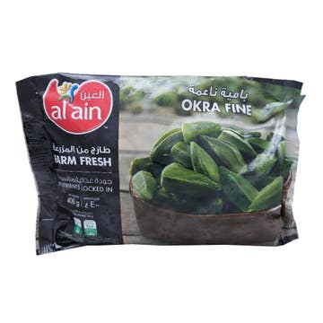 Al Ain Okra Tender Fine Frozen Vegetables 400g - Available at Alosra Online Supermarket