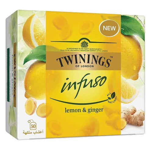 Twinings Lemon & Ginger Infuso Tea Bags 50's - Available at Alosra Online Supermarket