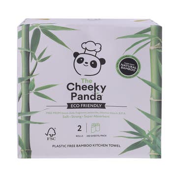 The Cheeky Panda Plastic-Free Bamboo Kitchen Towel 2 Rolls - Available at Alosra Online Supermarket