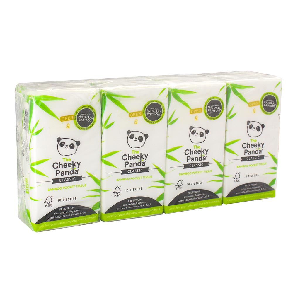 The Cheeky Panda 100% Bamboo Pocket Tissue 8 Packs - Available at Alosra Online Supermarket