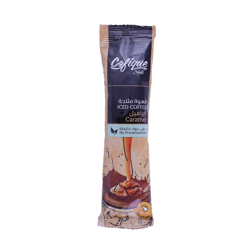 Cofique Caramel Iced Coffee 24g - Available at Alosra Online Supermarket
