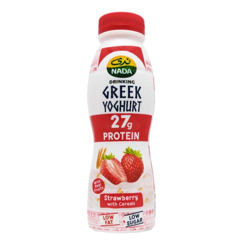 Nada Strawberry Drinking Greek Yoghurt 330ml - Available at Alosra Online Supermarket