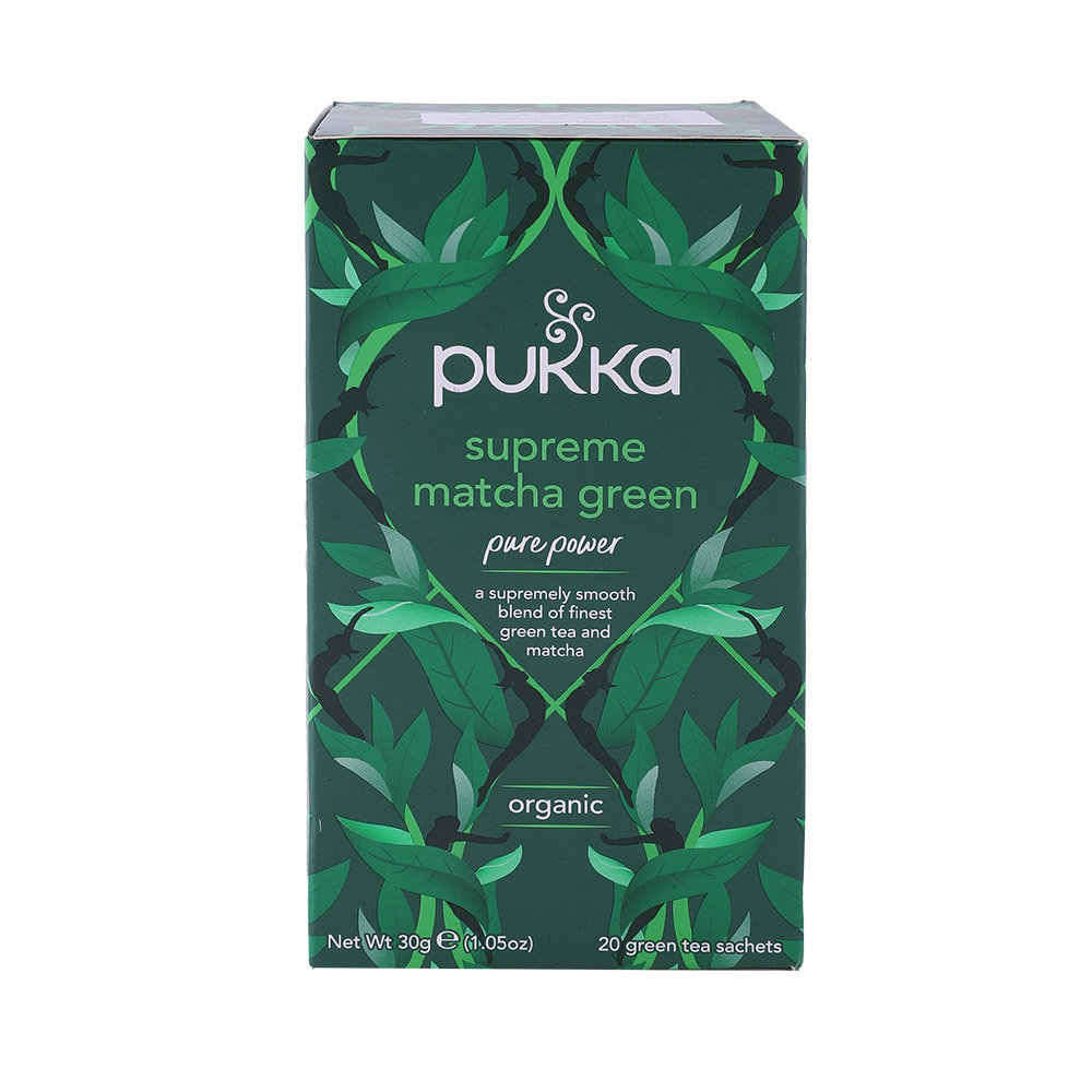 Pukka Supreme Matcha Green Organic Tea 20 Bags - Available at Alosra Online Supermarket