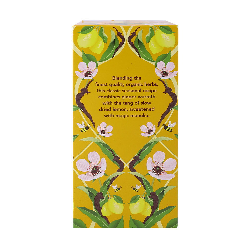 Pukka Lemon, Ginger & Manuka Honey Organic Tea 20 Bags back image