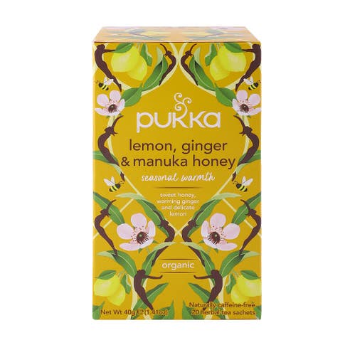 Pukka Lemon, Ginger & Manuka Honey Organic Tea 20 Bags - Available at Alosra Online Supermarket