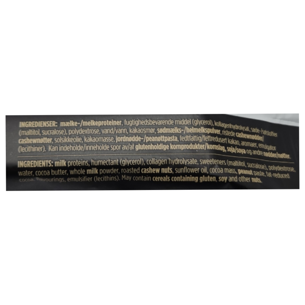 Barebells Caramel Cashew Protein Bar 55g back image
