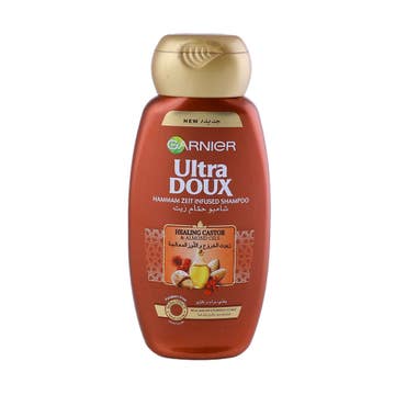 Garnier Ultra Doux Healing Castor & Almond Oils Shampoo 200ml - Available at Alosra Online Supermarket
