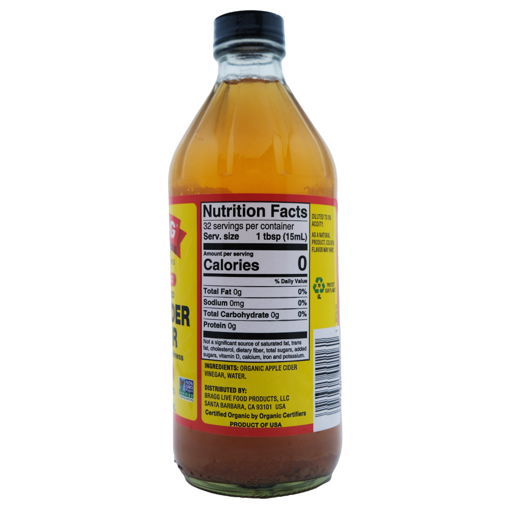 Bragg Organic Apple Cider Vinegar 473ml back image
