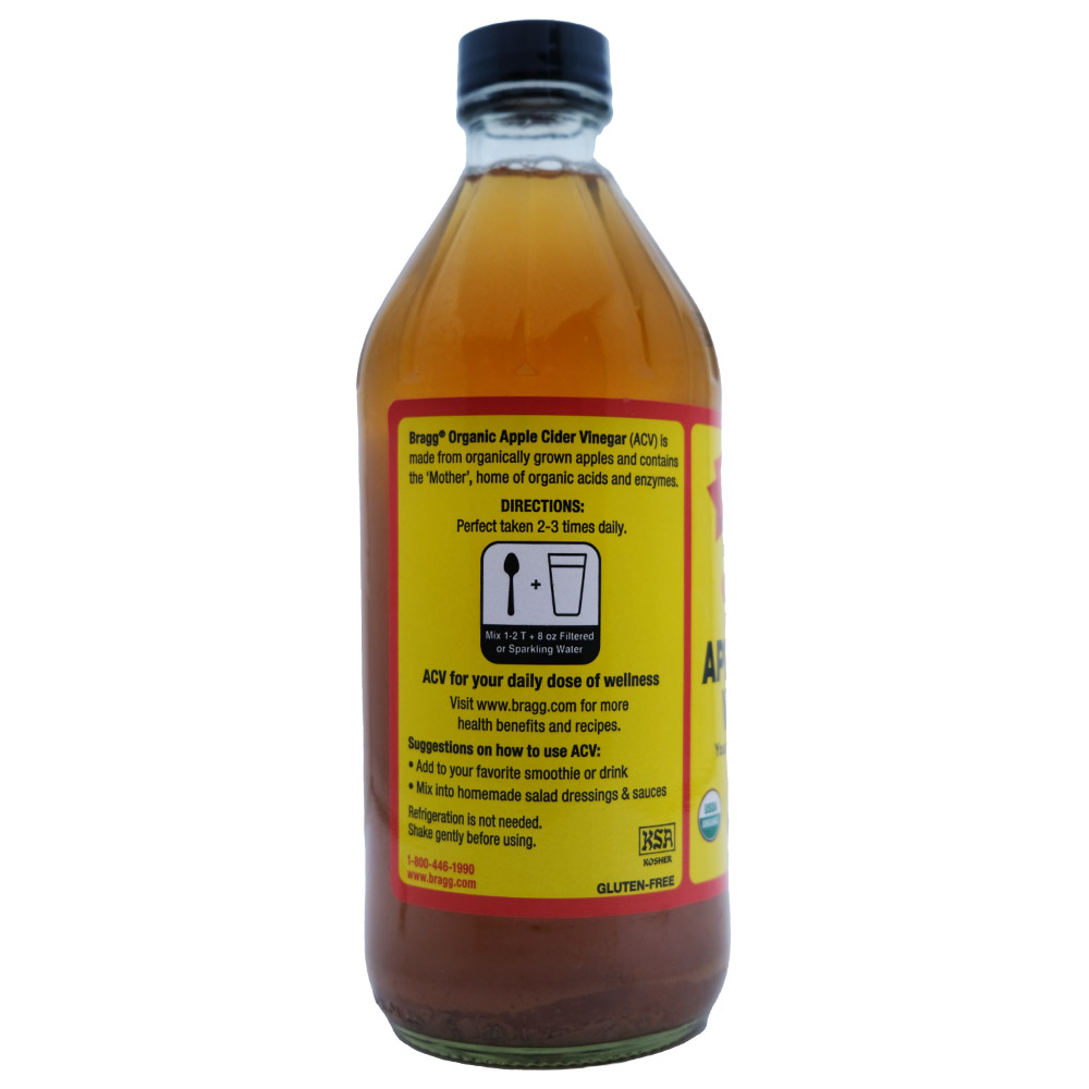 Bragg Organic Apple Cider Vinegar 473ml right side image