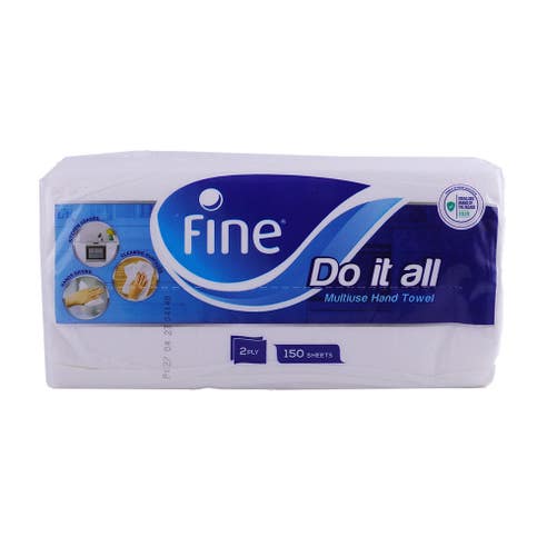 Fine Inter Fold 2Ply Multiuse Hand Towel 150's - Available at Alosra Online Supermarket