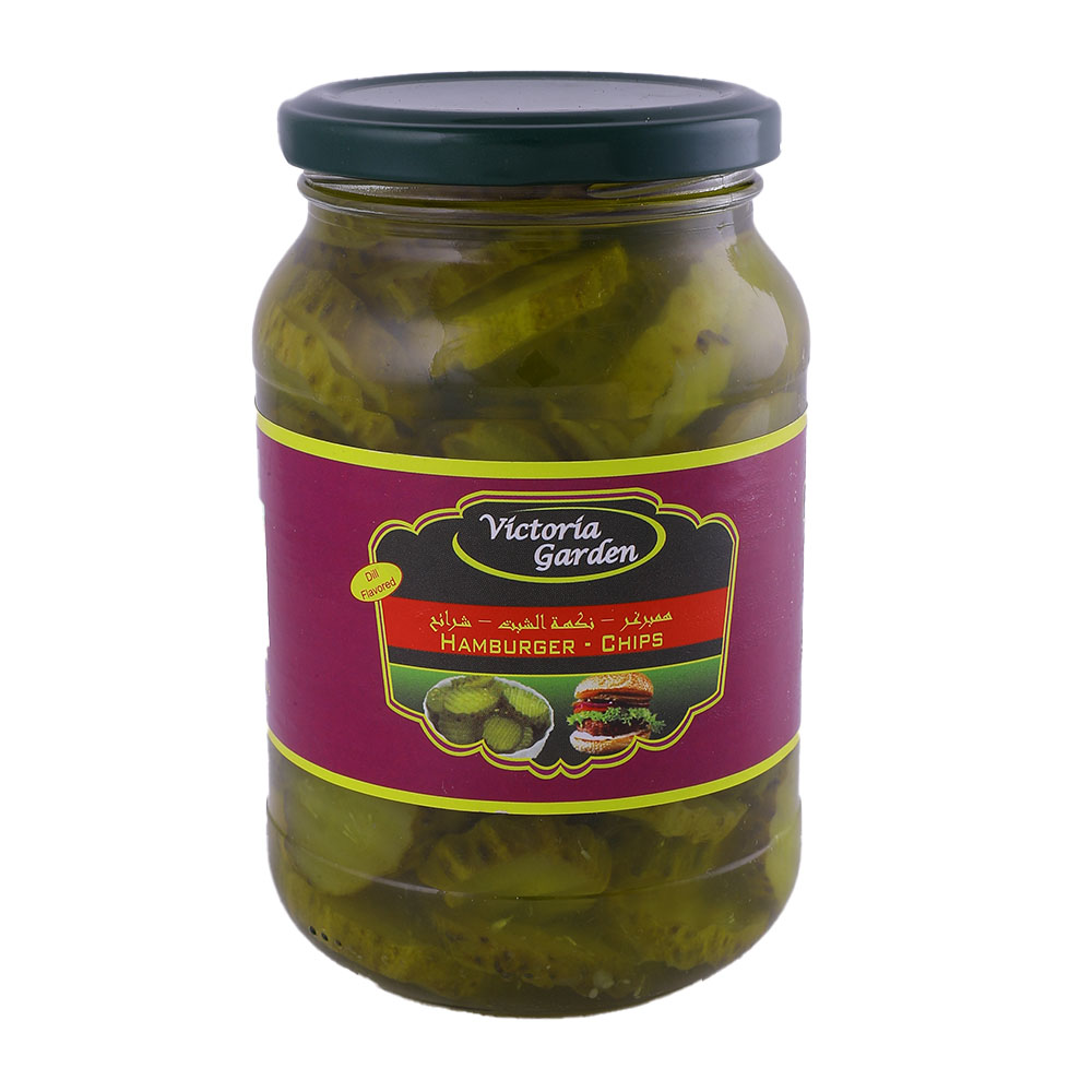 Victoria Garden Pickled Hamburger Chips with Dill 500ml - Available at Alosra Online Supermarket
