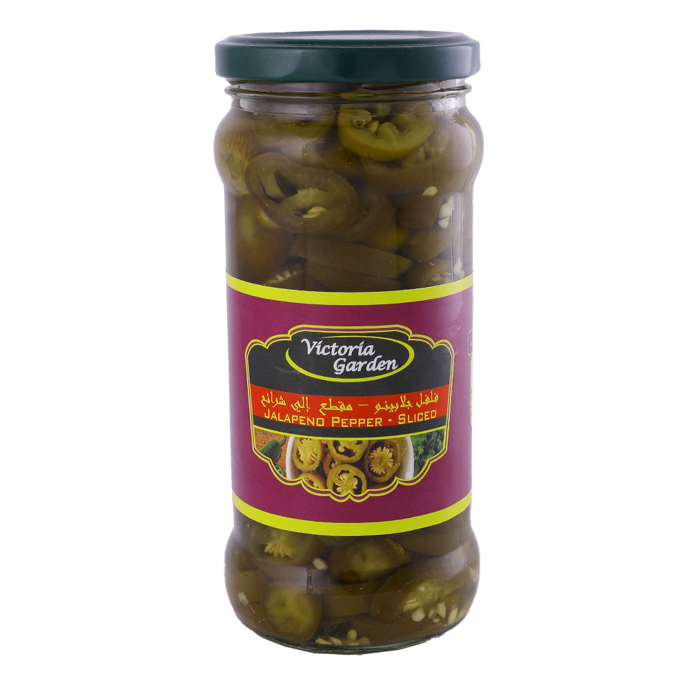 Victoria Garden Sliced Jalapenos Pepper 370ml - Available at Alosra Online Supermarket