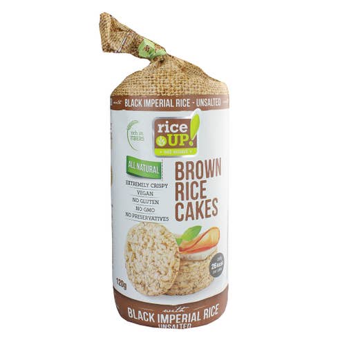 Rice Up Black Imperial Brown Rice Cakes 120g - Available at Alosra Online Supermarket