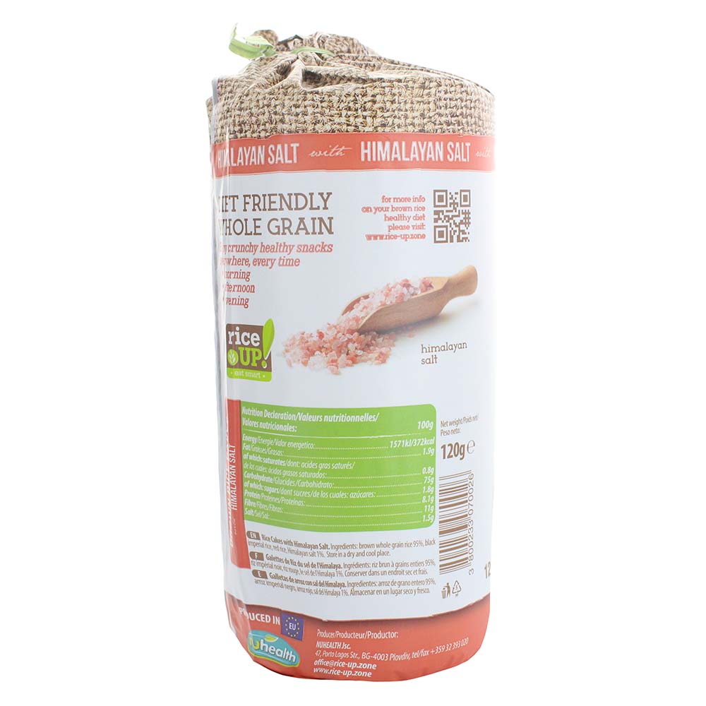 Rice Up Himalayan Salt Brown Rice Cakes 120g - Available at Alosra Online Supermarket