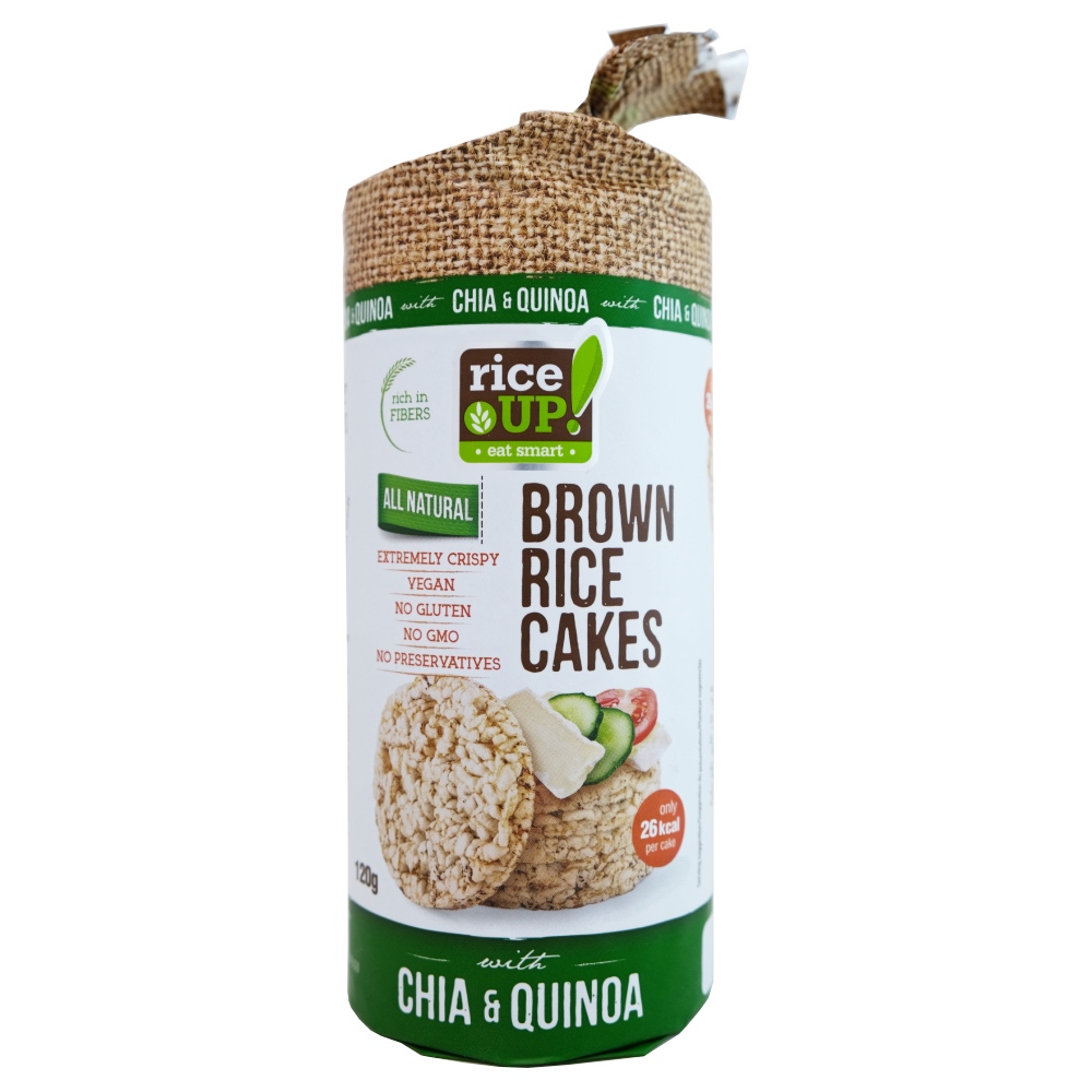 Rice Up Chia Quinoa Brown Rice Cakes 120g - Available at Alosra Online Supermarket