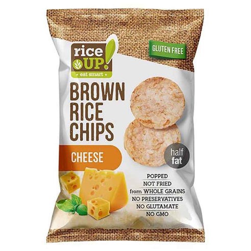 Rice Up Cheese Brown Rice Chips 60g - Available at Alosra Online Supermarket