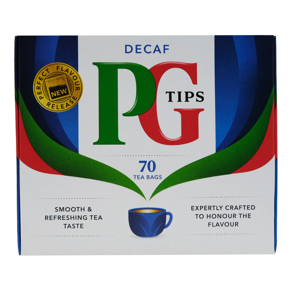 PG Tips Decaf Tea Bags 70's - Available at Alosra Online Supermarket