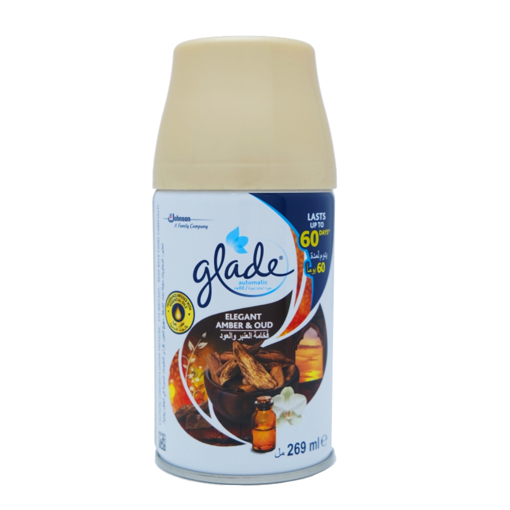 Glade Automatic Refills Amber & Oud 269ml - Available at Alosra Online Supermarket