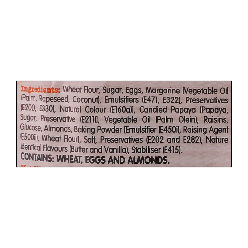 Sabahoo Fruit Slice Cake 90g right side image