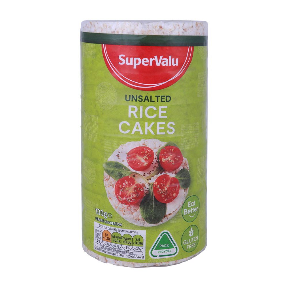 SuperValu Unsalted Gluten Free Rice Cakes 100g - Available at Alosra Online Supermarket