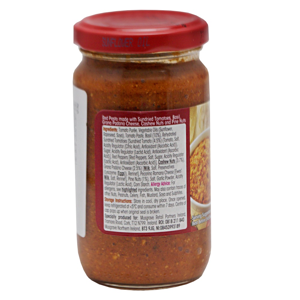 SuperValu Red Pesto Sauce 190g back image