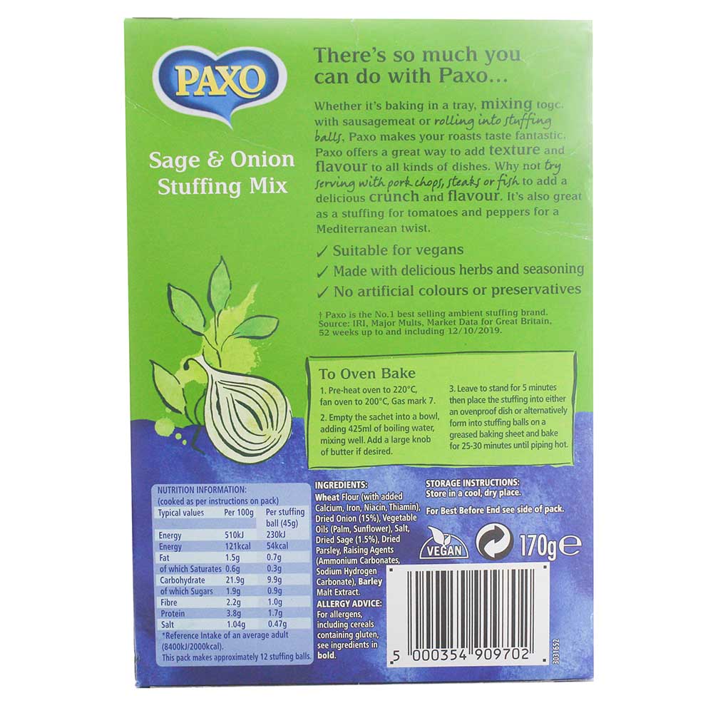 Paxo Sage & Onion 170g - Bahrain Alosraonline store