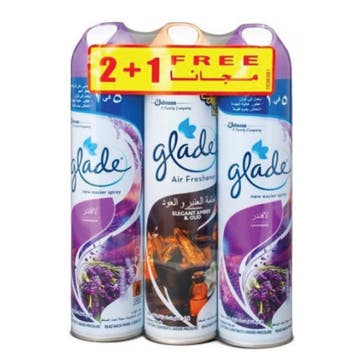 Glade Air Freshener Assorted 3x300ml [2+1 Free] - Available at Alosra Online Supermarket