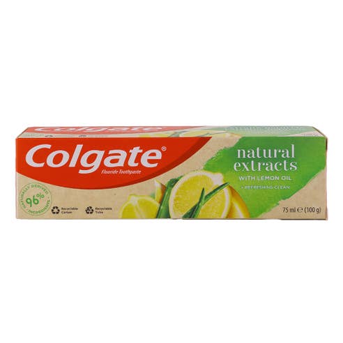 Colgate Natural Extracts With Lemon Toothpaste 75ml - Available at Alosra Online Supermarket