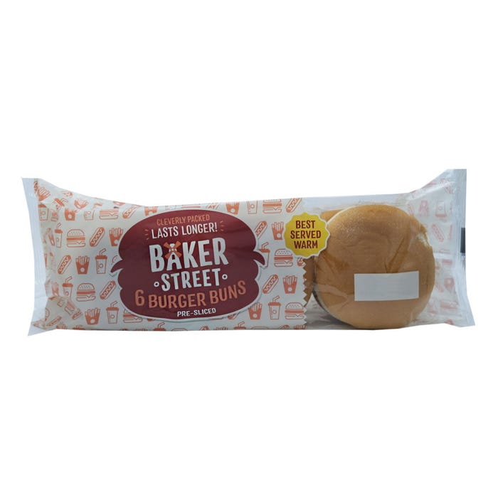 Baker Street 6 Burger Buns 300g