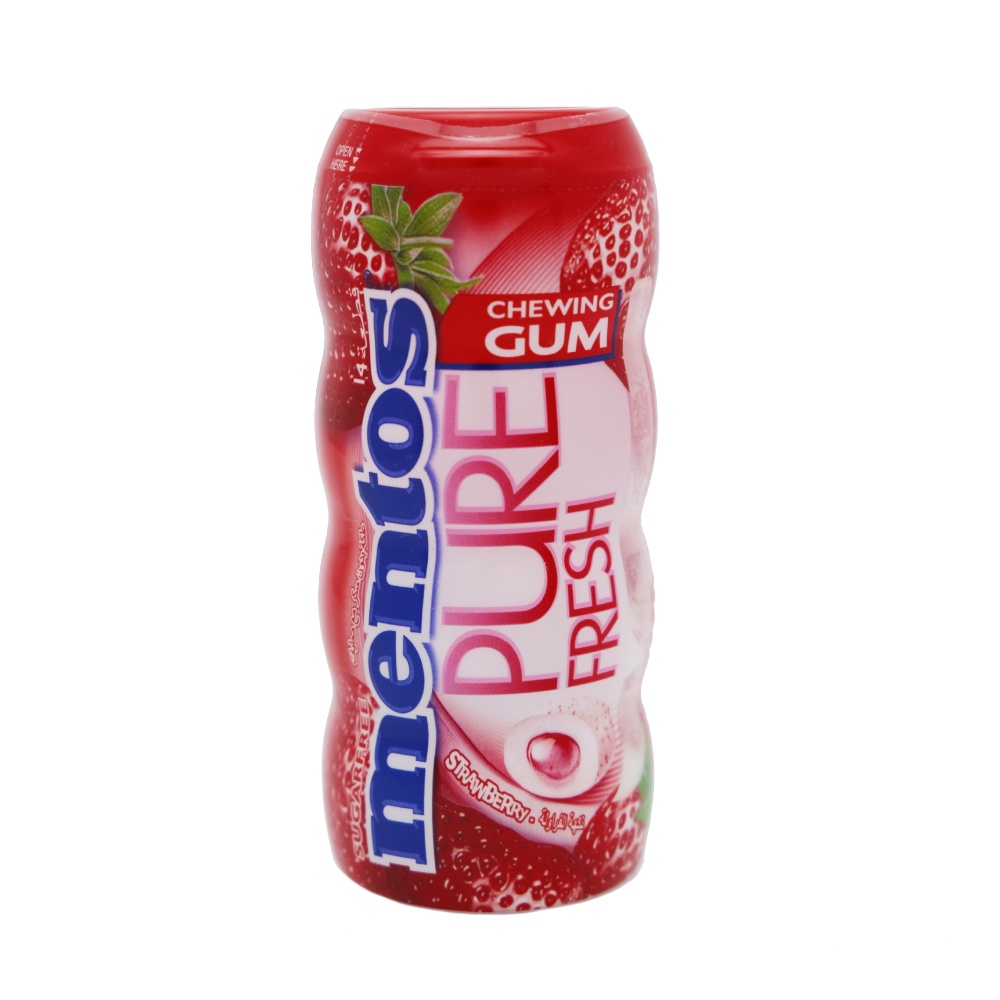Mentos Strawberry Pure Fresh Chewing Gum 1.75g - Available at Alosra Online Supermarket