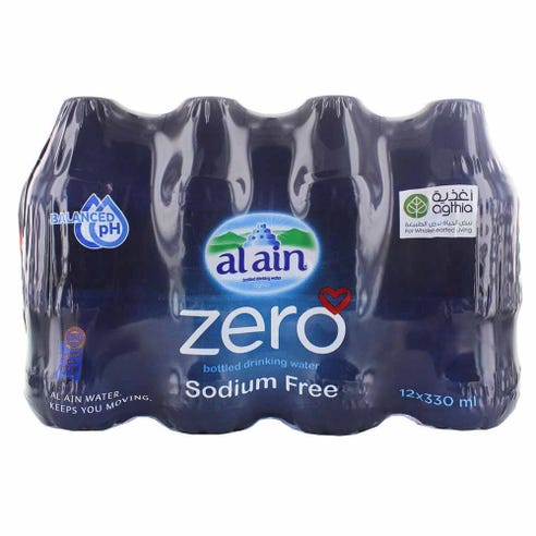 Al-Ain Sodium Free Water 12x330ml - Available at Alosra Online Supermarket