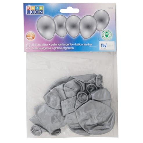 Karaloon Silver Color Balloons 8 Pieces - Available at Alosra Online Supermarket