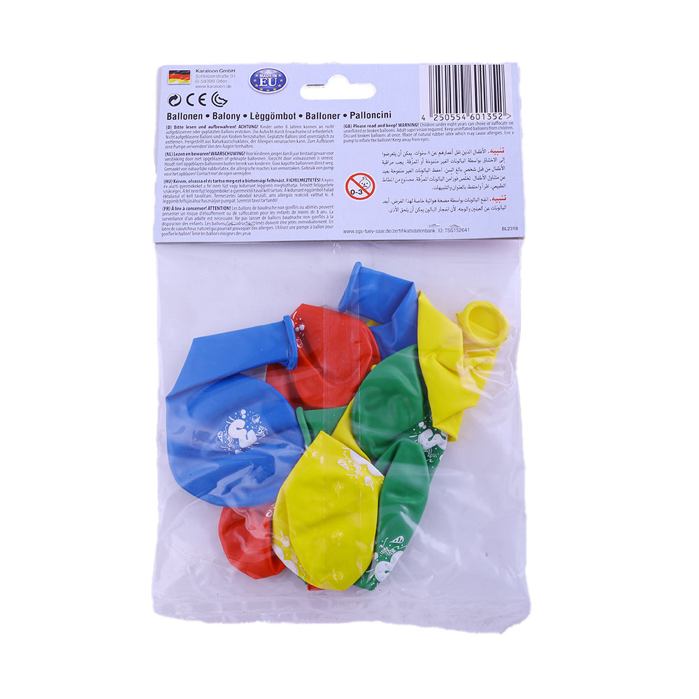 Karaloon Color BalloonsNo.3 8 Pieces back image
