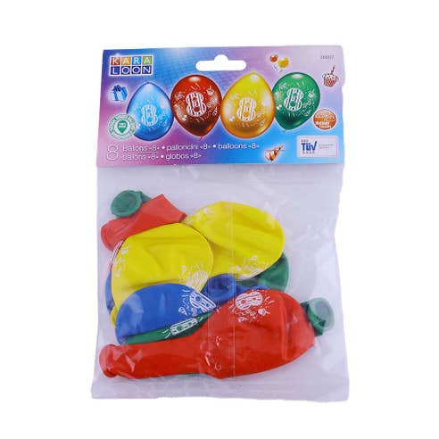 Karaloon Color BalloonsNo.8 8 Pieces - Available at Alosra Online Supermarket