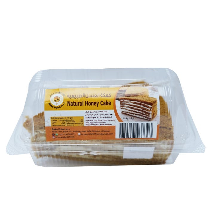 Honey Cake Natural Slice 125g - Available at Alosra Online Supermarket