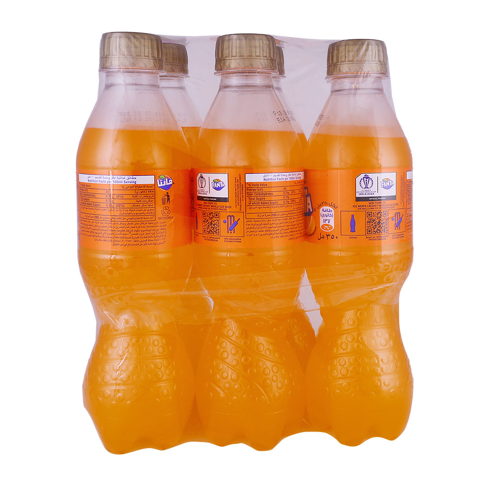 Fanta Orange Pet Soft Drink 6x350ml back image