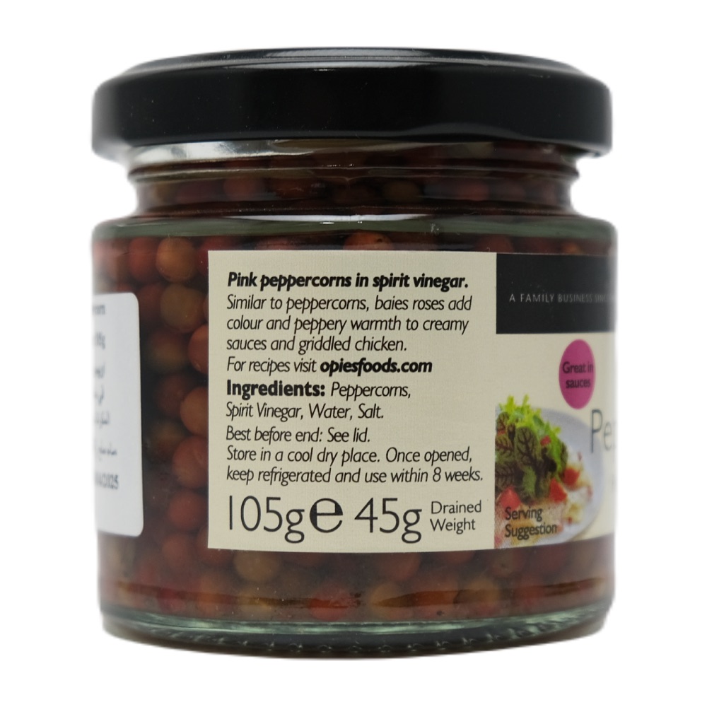 Opies Pink Peppercorns 105g back image