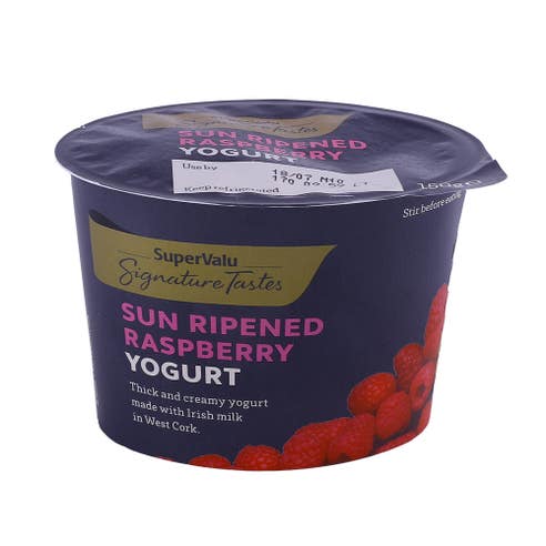 SuperValu Signature Tastes Sun Ripened Raspberry Yogurt 150g - Available at Alosra Online Supermarket