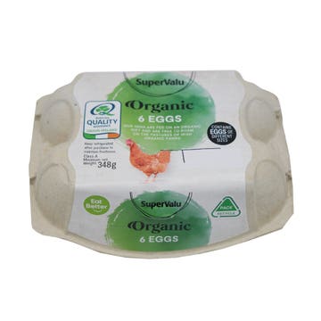 SuperValu Organic Medium Eggs 6's - Available at Alosra Online Supermarket