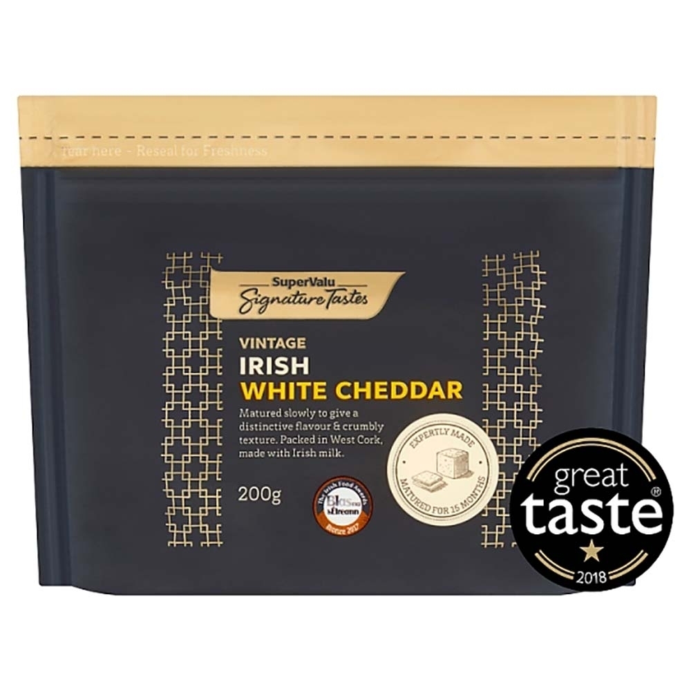 SuperValu Signature Tastes Vintage White Cheddar 200g - Available at Alosra Online Supermarket
