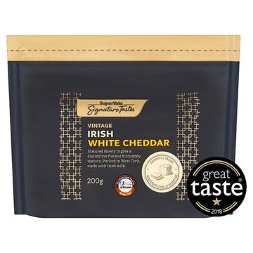 SuperValu Signature Tastes Vintage White Cheddar 200g - Available at Alosra Online Supermarket