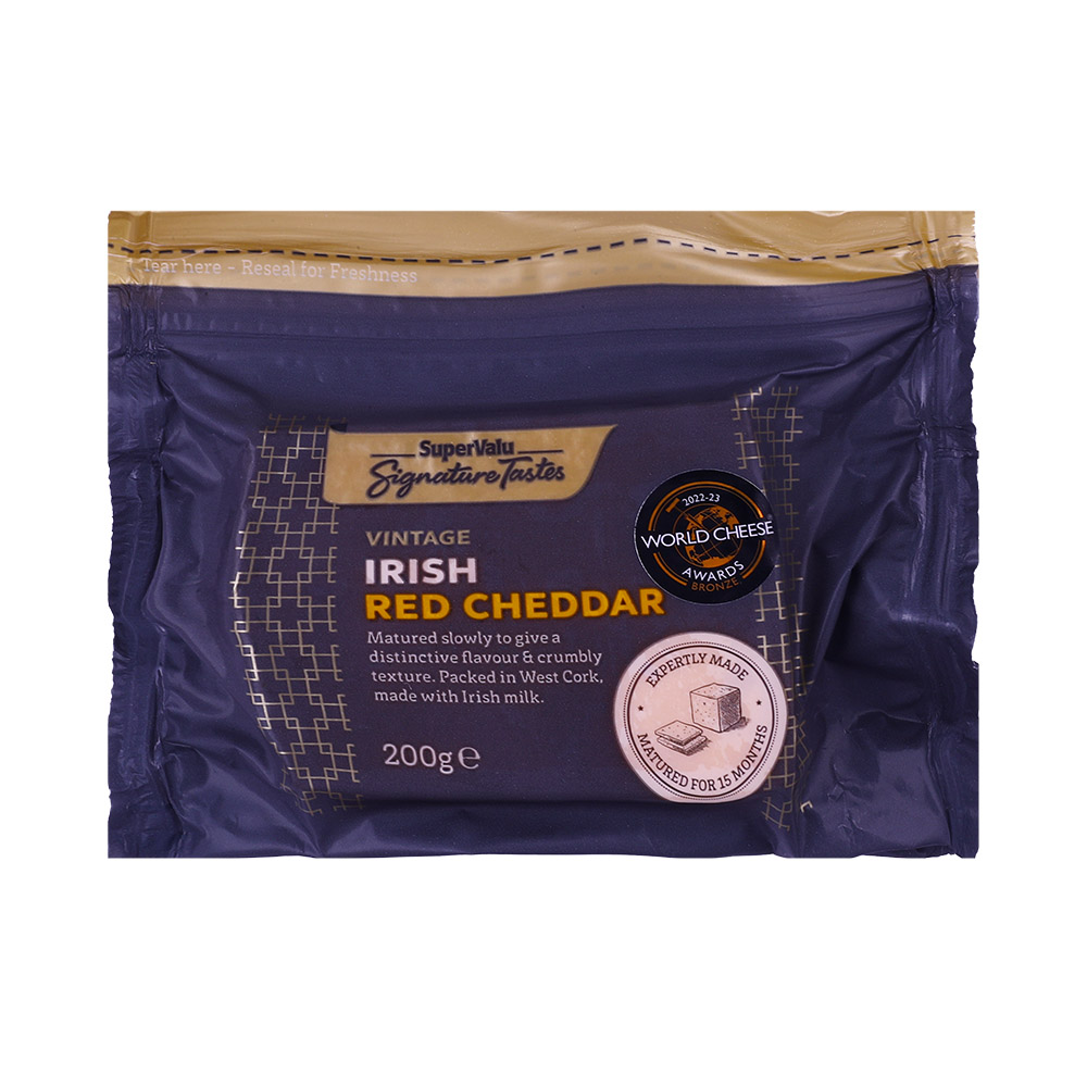 SuperValu Signature Tastes Irish Vintage Red Cheddar 200g - Available at Alosra Online Supermarket
